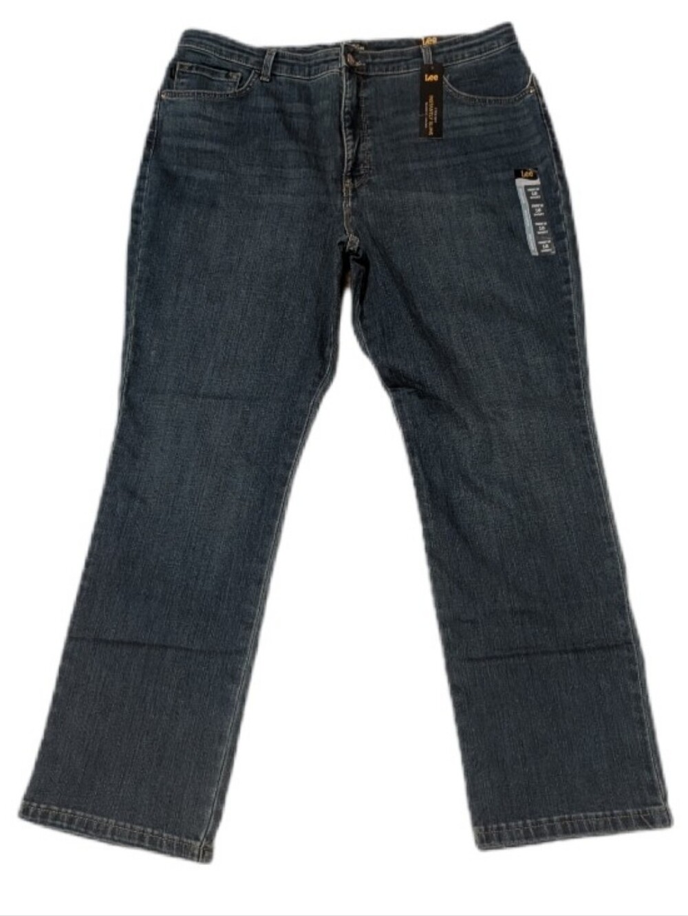 🆕 Lee Relaxed Fit Straight Leg High Rise Jeans 18 Short